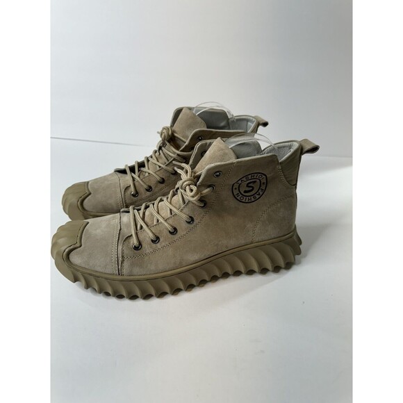 Casual Leather Boots Handmade Designer High Top Size 42 (9)new - Picture 10 of 14
